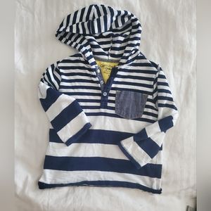 Boys striped shirt with hood